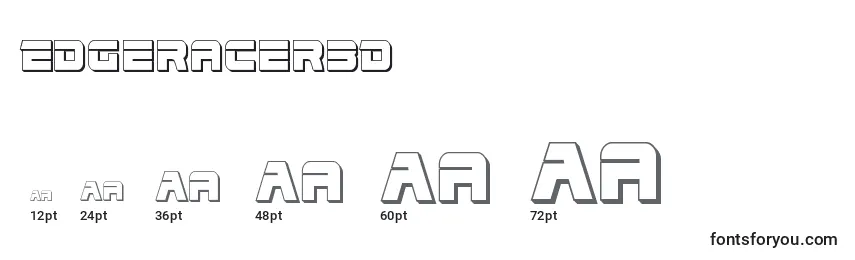 Größen der Schriftart Edgeracer3D