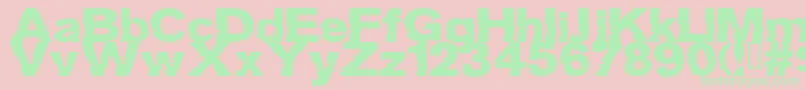 GroteskiBold Font – Green Fonts on Pink Background