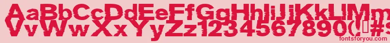 GroteskiBold Font – Red Fonts on Pink Background