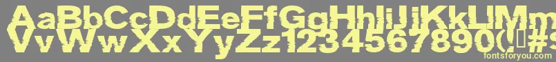 GroteskiBold Font – Yellow Fonts on Gray Background