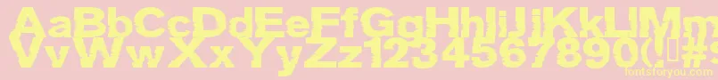 GroteskiBold Font – Yellow Fonts on Pink Background