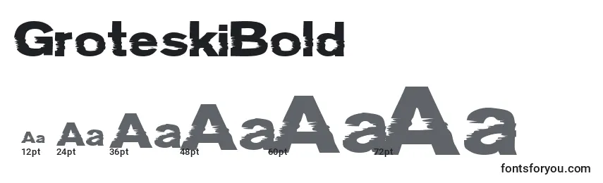 GroteskiBold Font Sizes