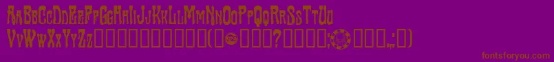 SluaghCreepy Font – Brown Fonts on Purple Background