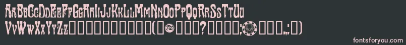 SluaghCreepy Font – Pink Fonts on Black Background