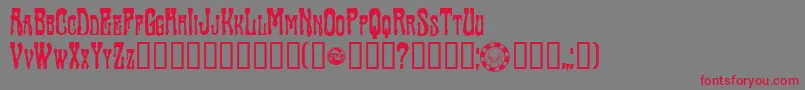 SluaghCreepy Font – Red Fonts on Gray Background