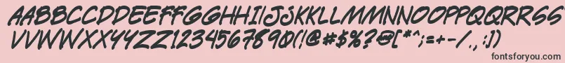 フォントPaetrbi – ピンクの背景に黒い文字