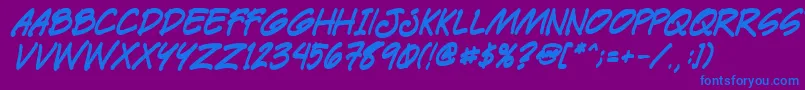 Paetrbi-fontti – siniset fontit violetilla taustalla