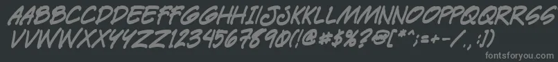 フォントPaetrbi – 黒い背景に灰色の文字