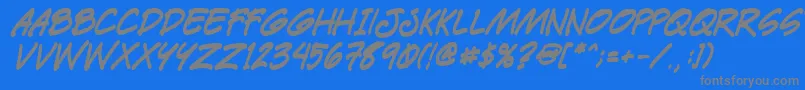 Paetrbi-fontti – harmaat kirjasimet sinisellä taustalla