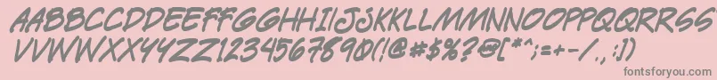 Fonte Paetrbi – fontes cinzas em um fundo rosa