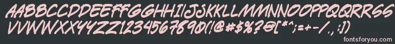 Шрифт Paetrbi – розовые шрифты на чёрном фоне