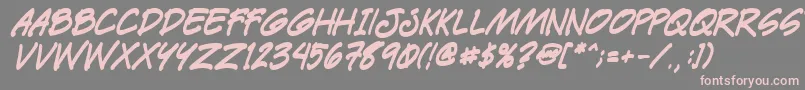 Paetrbi-fontti – vaaleanpunaiset fontit harmaalla taustalla