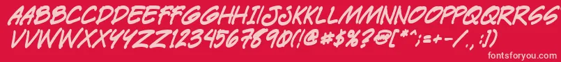 Paetrbi-fontti – vaaleanpunaiset fontit punaisella taustalla
