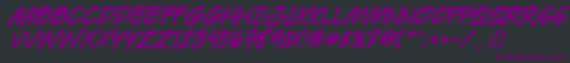 Paetrbi-Schriftart – Violette Schriften auf schwarzem Hintergrund