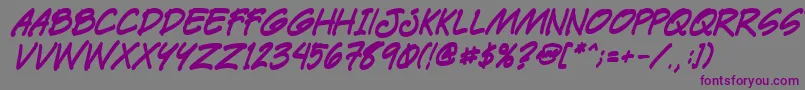 Paetrbi-Schriftart – Violette Schriften auf grauem Hintergrund