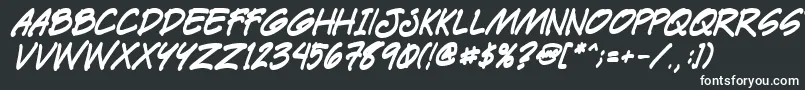 Paetrbi-fontti – valkoiset fontit mustalla taustalla