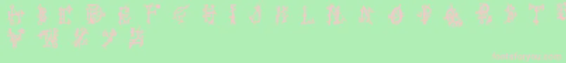 Wiqued Font – Pink Fonts on Green Background