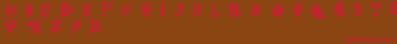 Wiqued Font – Red Fonts on Brown Background