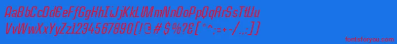 CasestudynooneLtMediumItalic-fontti – punaiset fontit sinisellä taustalla