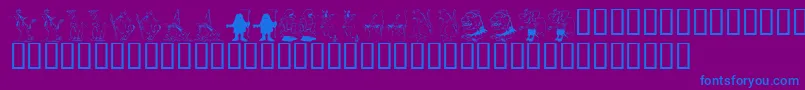 KrRpg Font – Blue Fonts on Purple Background