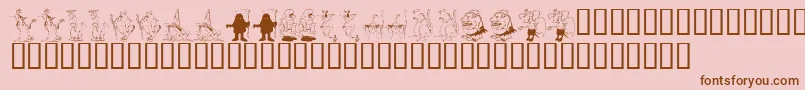 KrRpg Font – Brown Fonts on Pink Background