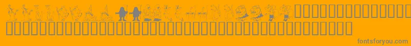 フォントKrRpg – オレンジの背景に灰色の文字