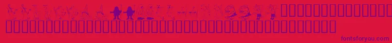 KrRpg Font – Purple Fonts on Red Background