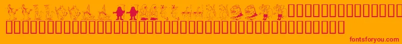 Шрифт KrRpg – красные шрифты на оранжевом фоне