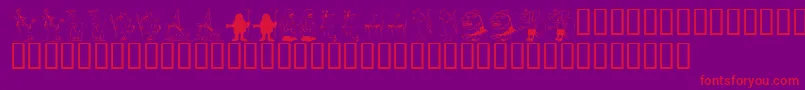 KrRpg Font – Red Fonts on Purple Background