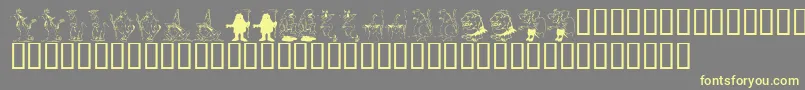 KrRpg Font – Yellow Fonts on Gray Background
