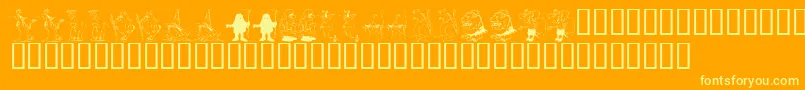 KrRpg Font – Yellow Fonts on Orange Background
