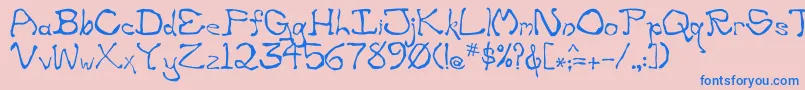 Zippittey Font – Blue Fonts on Pink Background