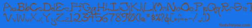 Шрифт Zippittey – коричневые шрифты на синем фоне