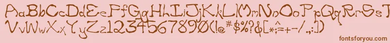 Zippittey Font – Brown Fonts on Pink Background