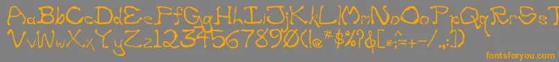 Zippittey Font – Orange Fonts on Gray Background