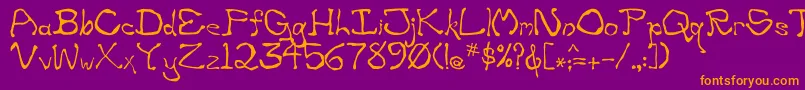 Zippittey Font – Orange Fonts on Purple Background