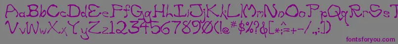 Zippittey Font – Purple Fonts on Gray Background