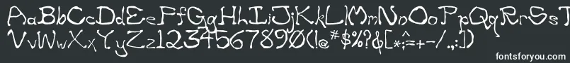 フォントZippittey – 黒い背景に白い文字