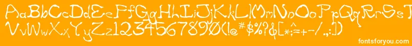 Zippittey Font – White Fonts on Orange Background