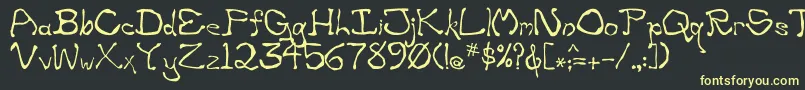 Zippittey Font – Yellow Fonts on Black Background