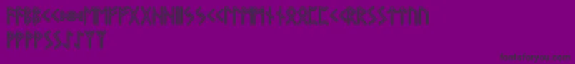 Graiprunic-Schriftart – Schwarze Schriften auf violettem Hintergrund