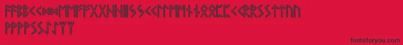 Graiprunic Font – Black Fonts on Red Background