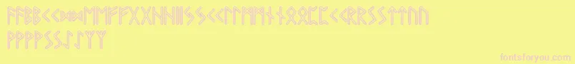 Graiprunic Font – Pink Fonts on Yellow Background