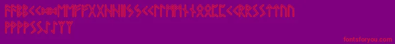 Graiprunic Font – Red Fonts on Purple Background