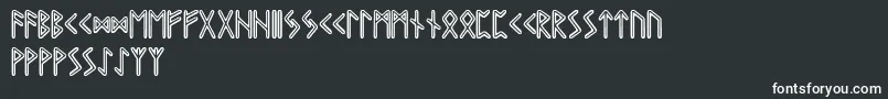 Graiprunic-Schriftart – Weiße Schriften auf schwarzem Hintergrund