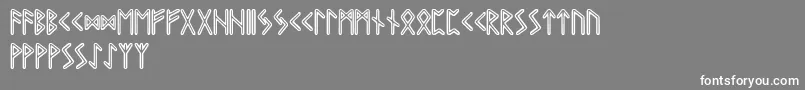 フォントGraiprunic – 灰色の背景に白い文字