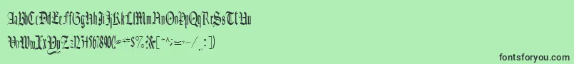 Czcionka CelebrateRegular – czarne czcionki na zielonym tle
