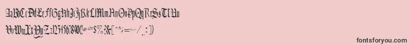 フォントCelebrateRegular – ピンクの背景に黒い文字