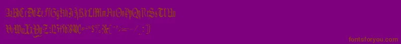 フォントCelebrateRegular – 紫色の背景に茶色のフォント