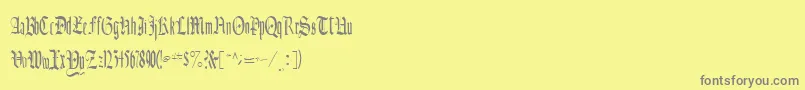 Czcionka CelebrateRegular – szare czcionki na żółtym tle